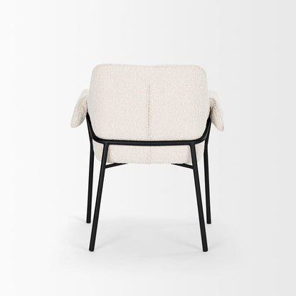 Mercana - Brently Dining Chair w/ Cream Boucle Fabric & Matte Black Metal Legs (Set of 2) - 70250 view 4