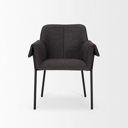 Mercana - Brently Dining Chair w/ Gray Fabric & Matte Black Metal Legs (Set of 2) - 70249 view 2