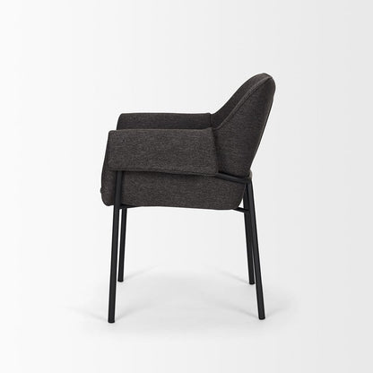 Mercana - Brently Dining Chair w/ Gray Fabric & Matte Black Metal Legs (Set of 2) - 70249 view 3