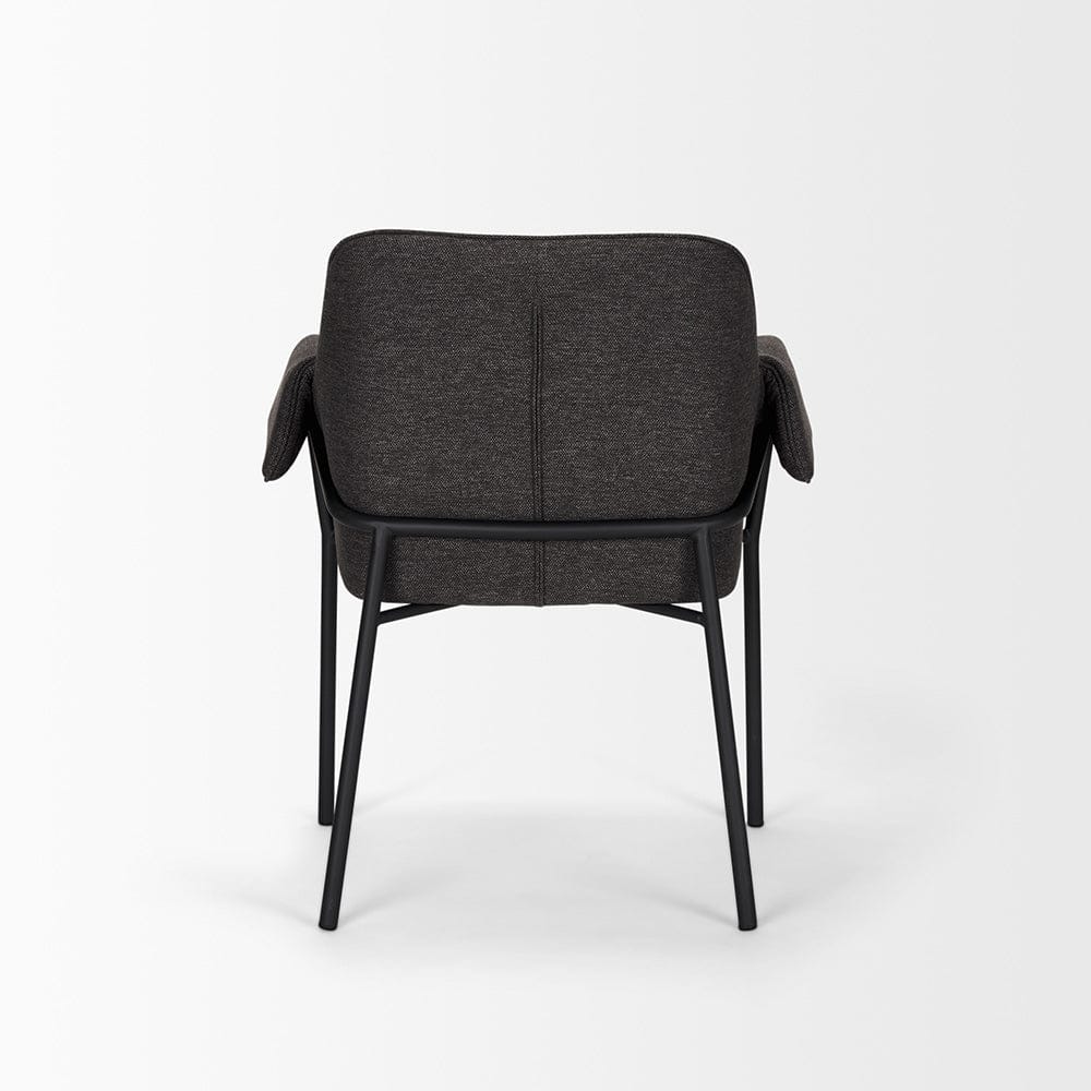 Mercana - Brently Dining Chair w/ Gray Fabric & Matte Black Metal Legs (Set of 2) - 70249 view 4