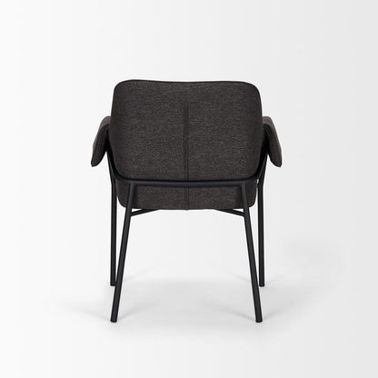 Mercana - Brently Dining Chair w/ Gray Fabric & Matte Black Metal Legs (Set of 2) - 70249 view 4