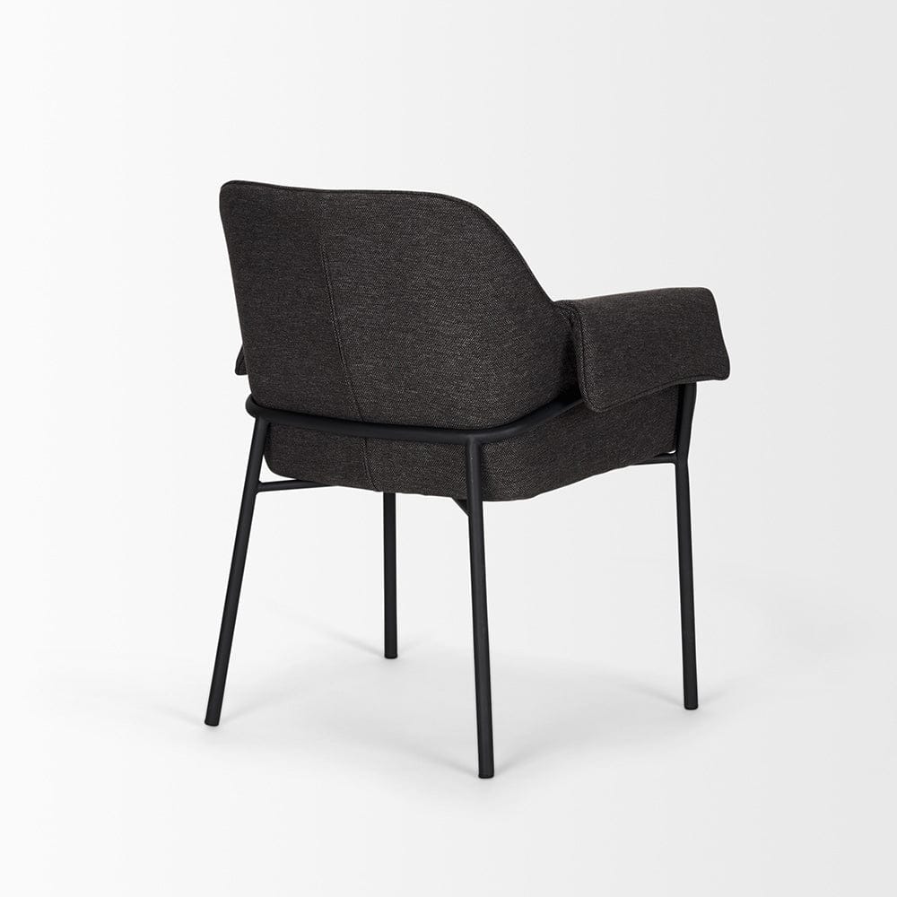 Mercana - Brently Dining Chair w/ Gray Fabric & Matte Black Metal Legs (Set of 2) - 70249 view 5