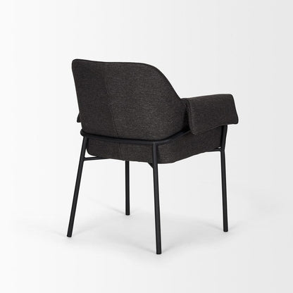 Mercana - Brently Dining Chair w/ Gray Fabric & Matte Black Metal Legs (Set of 2) - 70249 view 5
