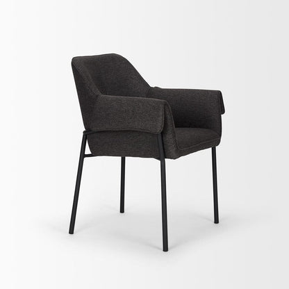Mercana - Brently Dining Chair w/ Gray Fabric & Matte Black Metal Legs (Set of 2) - 70249 view 6