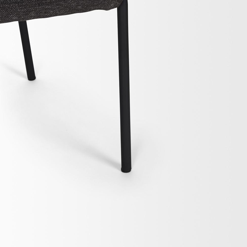 Mercana - Brently Dining Chair w/ Gray Fabric & Matte Black Metal Legs (Set of 2) - 70249 view 9