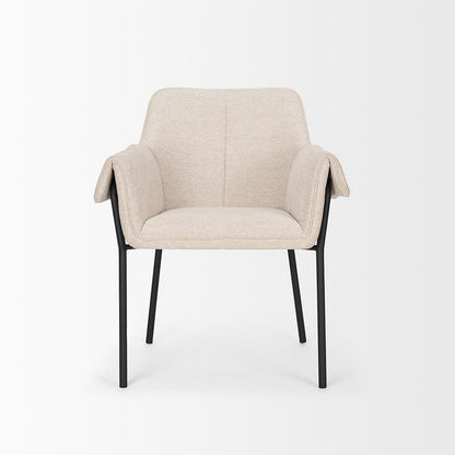 Mercana - Brently Dining Chair w/ Oatmeal Fabric & Matte Black Metal Legs (Set of 2) - 70248 view 2