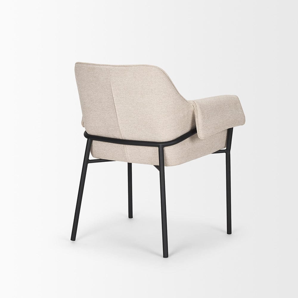 Mercana - Brently Dining Chair w/ Oatmeal Fabric & Matte Black Metal Legs (Set of 2) - 70248 view 5
