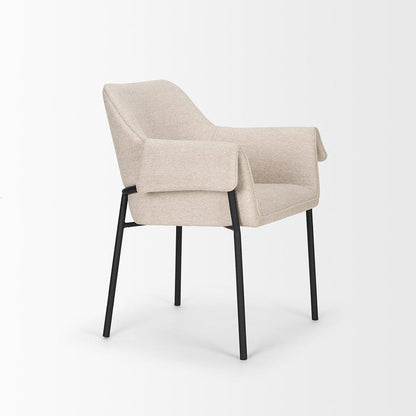 Mercana - Brently Dining Chair w/ Oatmeal Fabric & Matte Black Metal Legs (Set of 2) - 70248 view 6