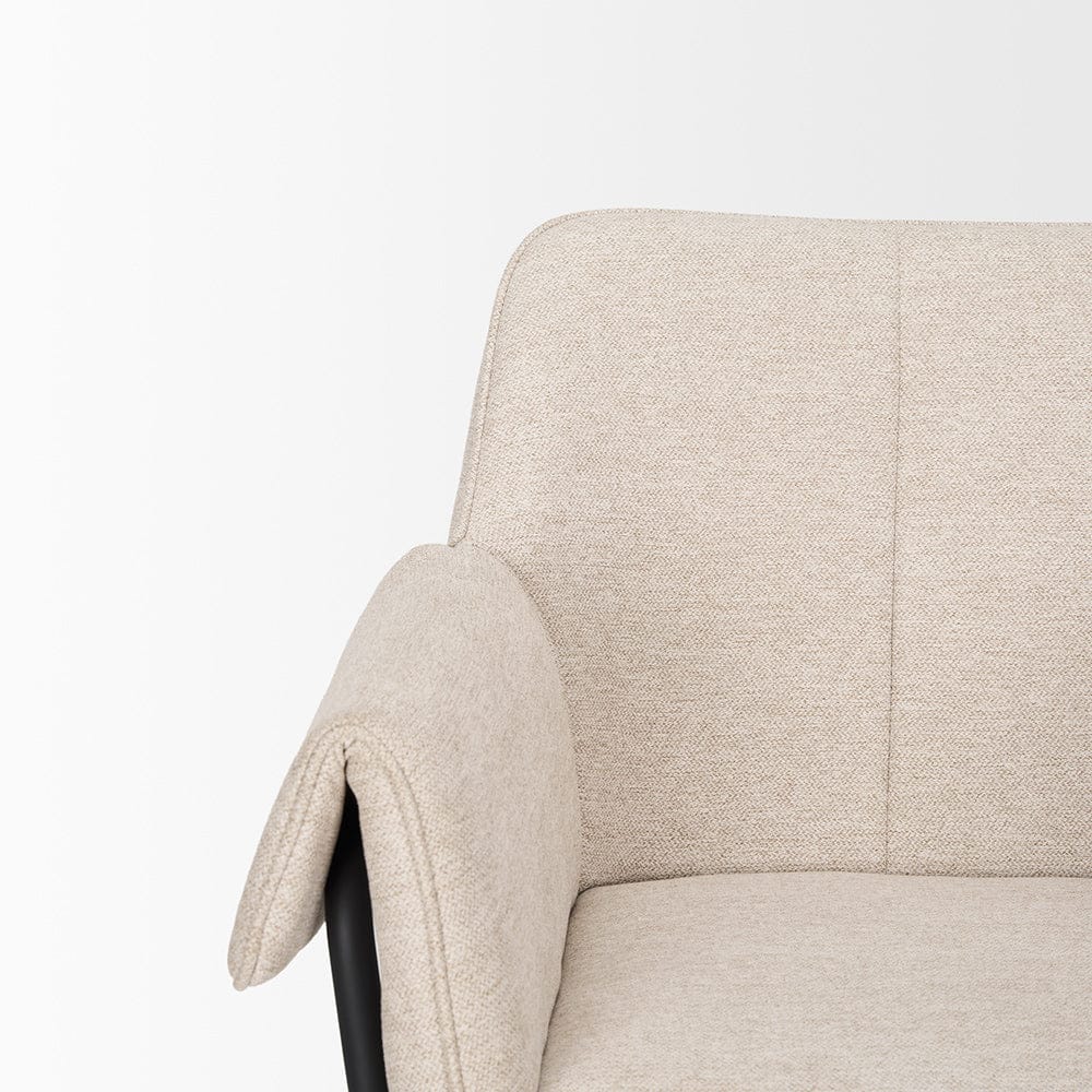 Mercana - Brently Dining Chair w/ Oatmeal Fabric & Matte Black Metal Legs (Set of 2) - 70248 view 7