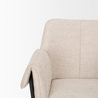 Mercana - Brently Dining Chair w/ Oatmeal Fabric & Matte Black Metal Legs (Set of 2) - 70248 view 7