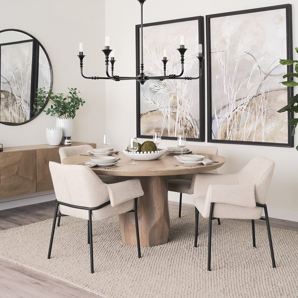 Mercana - Brently Dining Chair w/ Oatmeal Fabric & Matte Black Metal Legs (Set of 2) - 70248 view 11