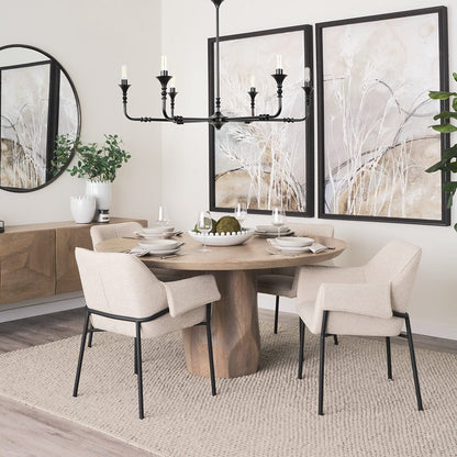 Mercana - Brently Dining Chair w/ Oatmeal Fabric & Matte Black Metal Legs (Set of 2) - 70248 view 11