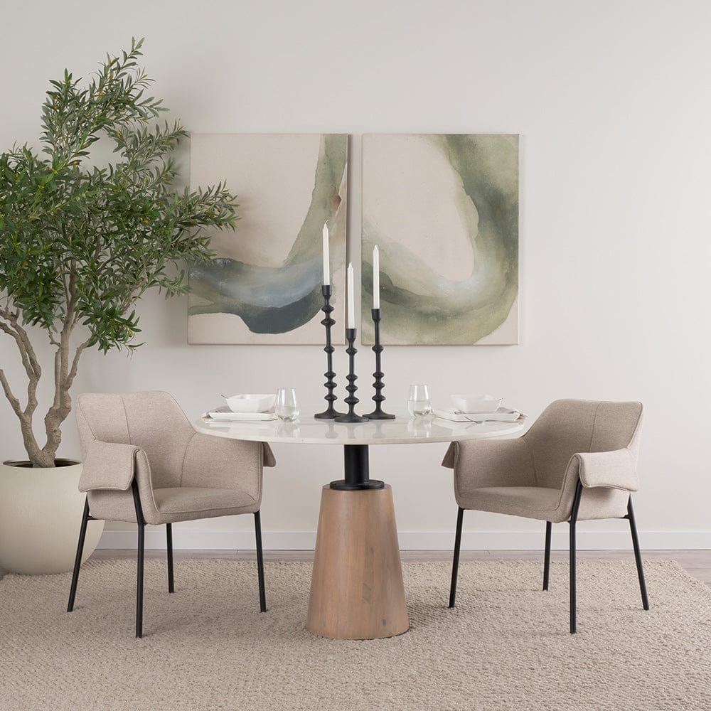 Mercana - Brently Dining Chair w/ Oatmeal Fabric & Matte Black Metal Legs (Set of 2) - 70248 view 12