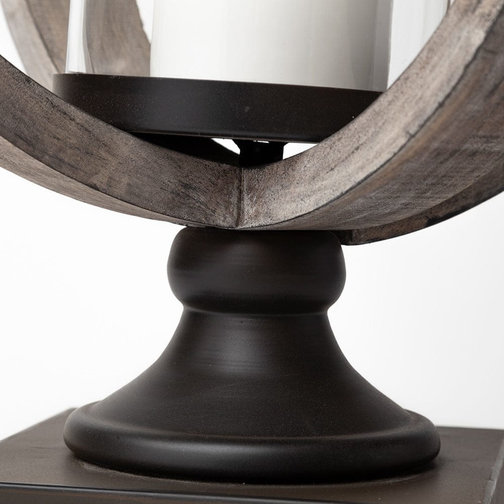 Mercana - Brillion Large Rustic Wood Metal Table Candle Holder - 53143_CLOSEOUT view 10