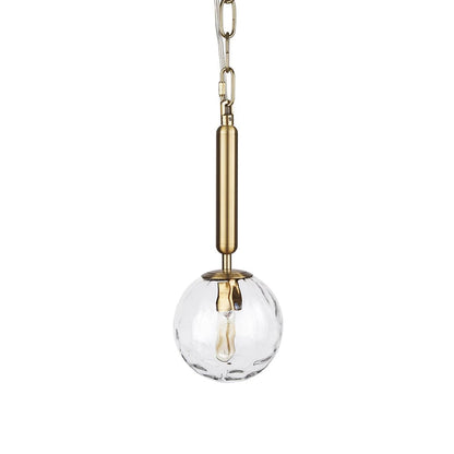 Mercana - Britton Gold Metal w/ Clear Glass Globe 1-Light Pendant Light - 70471 view 1