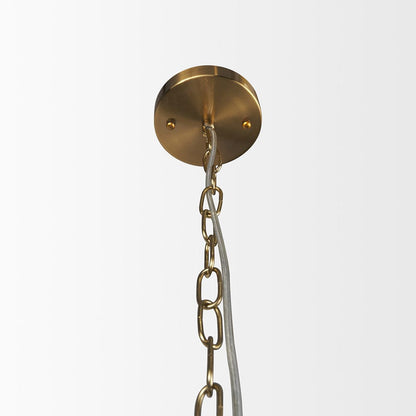 Mercana - Britton Gold Metal w/ Clear Glass Globe 1-Light Pendant Light - 70471 view 4