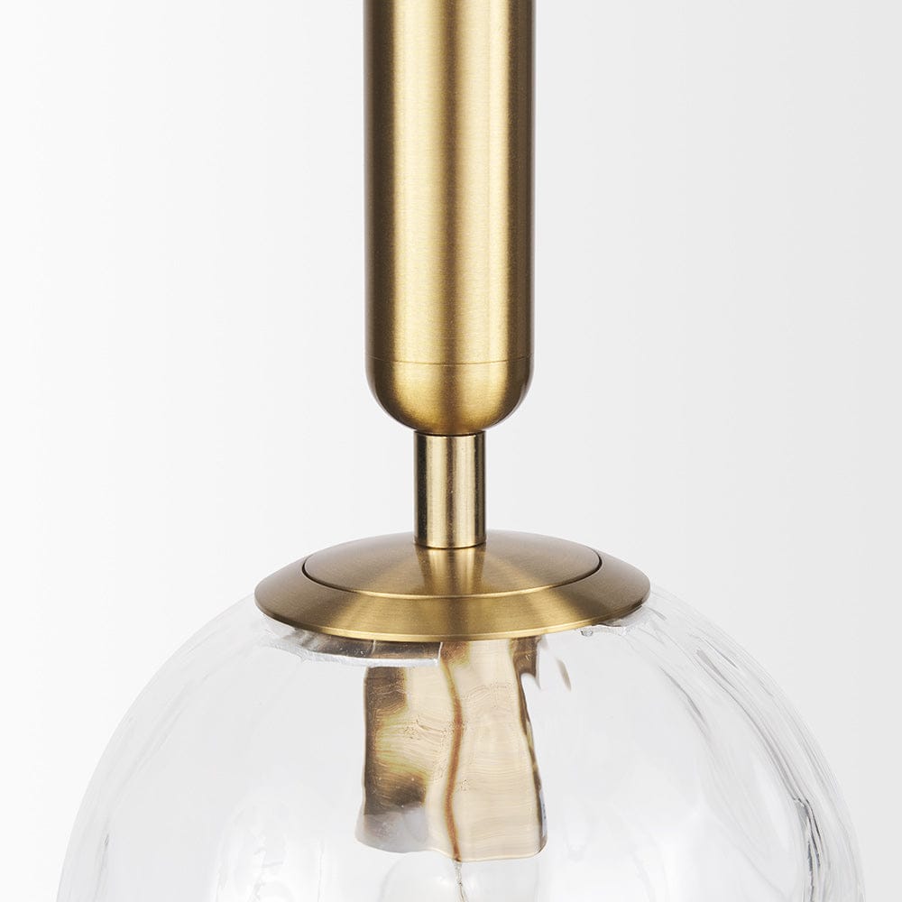 Mercana - Britton Gold Metal w/ Clear Glass Globe 1-Light Pendant Light - 70471 view 6