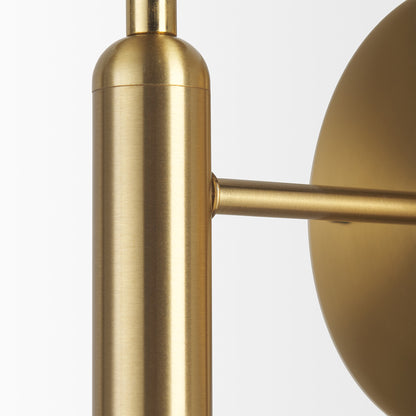 Mercana - Britton Gold Metal w/ Clear Glass Globe 1-Light Wall Sconce - 70472 view 5