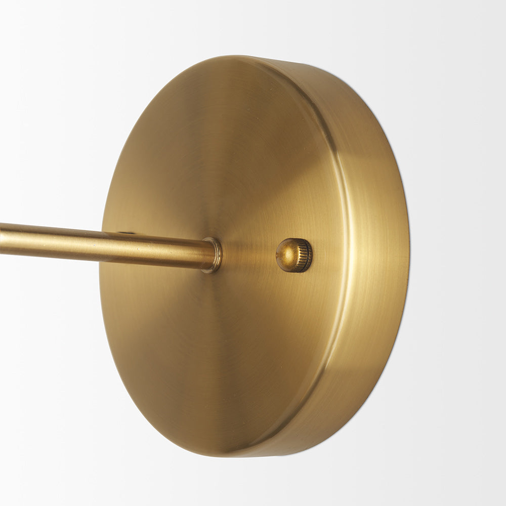 Mercana - Britton Gold Metal w/ Clear Glass Globe 1-Light Wall Sconce - 70472 view 7