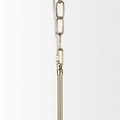 Mercana - Britton Gold Metal w/ Clear Glass Globes 6-Light Chandelier - 70473 view 8