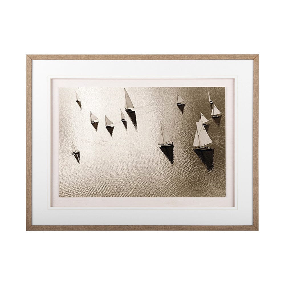 Mercana - Broads Regatta, Island Yachts by Ben Wood Hand Embelished Framed Art Print Matted under Glass - 9721 view 1