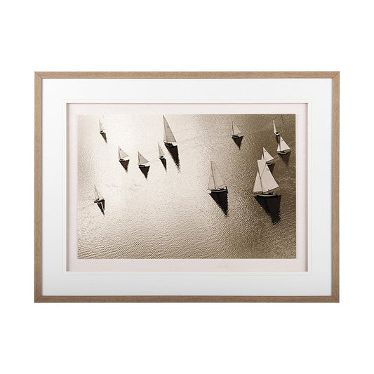 Mercana - Broads Regatta, Island Yachts by Ben Wood Hand Embelished Framed Art Print Matted under Glass - 9721 view 1