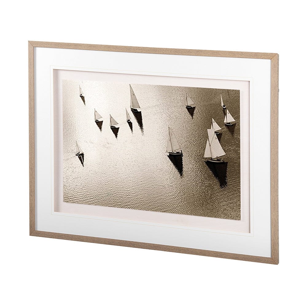 Mercana - Broads Regatta, Island Yachts by Ben Wood Hand Embelished Framed Art Print Matted under Glass - 9721 view 5