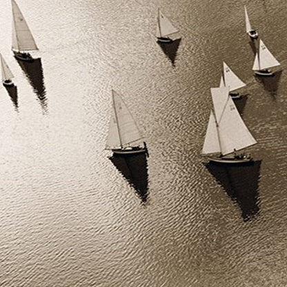 Mercana - Broads Regatta, Island Yachts by Ben Wood Hand Embelished Framed Art Print Matted under Glass - 9721 view 8