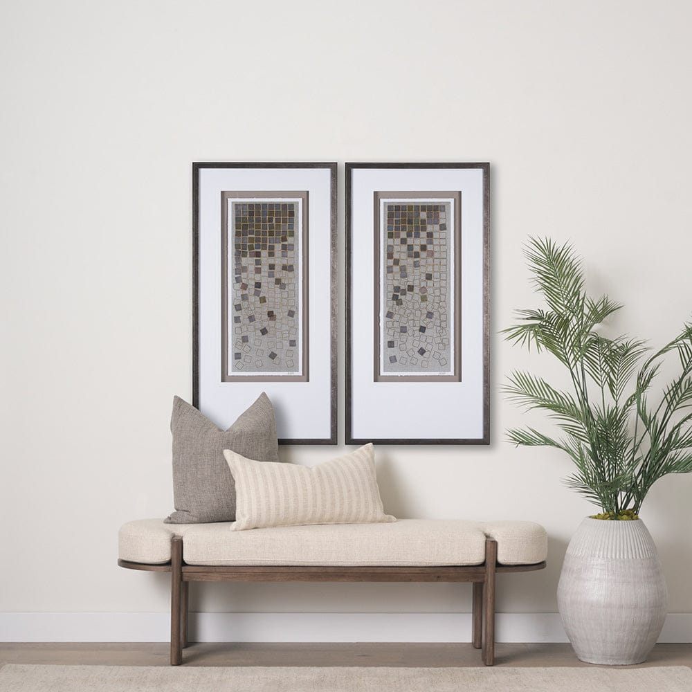 Mercana - Broken Puzzle I by Mercana Studio a Hand Embellished Textured Framed Art Print Matted under Glass - 15283 view 8