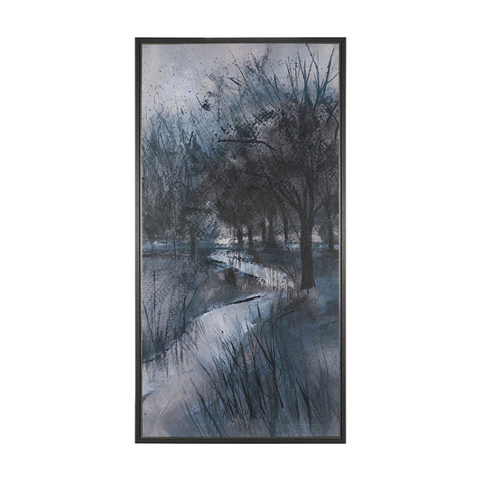 Mercana - Brook and Willows II by Mercana Studio a Hand Embellished Framed Art Print on Canvas - 102698-FL view 1