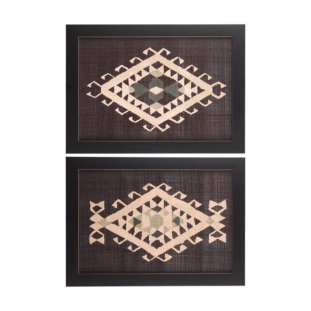 Mercana - Brown Tapestry V by Mercana Studio a Hand Embellished Textured Framed Art Print - 14021 view 10