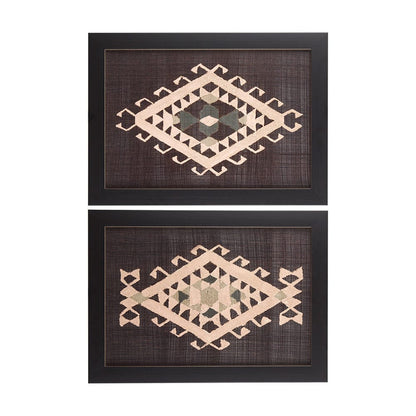 Mercana - Brown Tapestry V by Mercana Studio a Hand Embellished Textured Framed Art Print - 14021 view 10