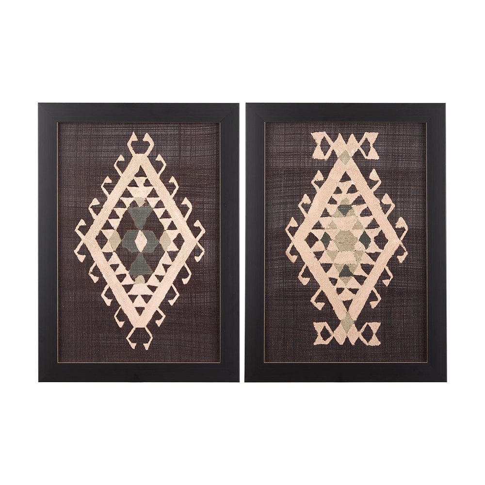 Mercana - Brown Tapestry VI by Mercana Studio a Hand Embellished Textured Framed Art Print - 14022 view 11
