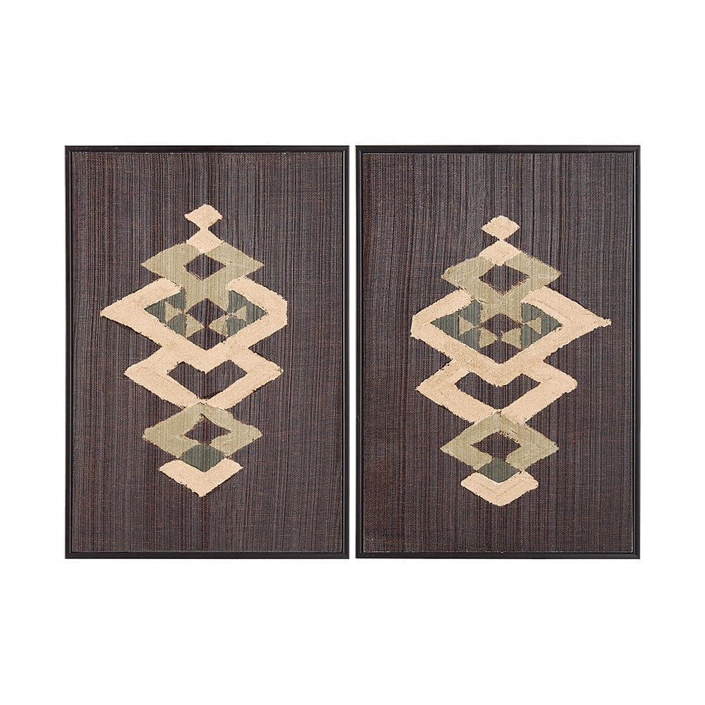 Mercana - Brown Tapestry VII by Mercana Studio a Hand Embellished Textured Framed Art Print - 14023 view 1