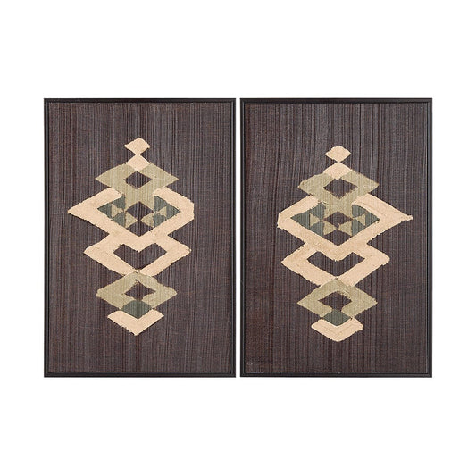 Mercana - Brown Tapestry VII by Mercana Studio a Hand Embellished Textured Framed Art Print - 14023 view 1
