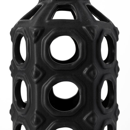 Mercana - Brunel Large Black Drum-Shaped Ceramic Vase - 68785_CLOSEOUT view 7