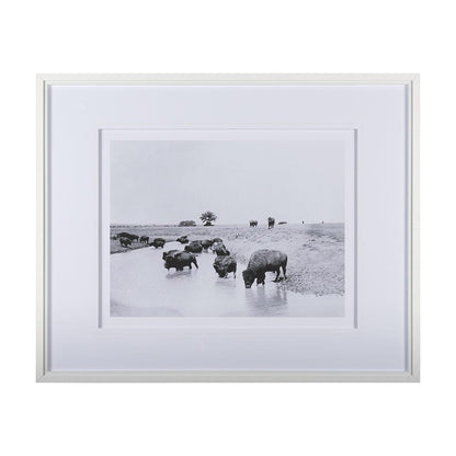 Mercana - Buffalo Brook by Mercana Studio a Hand Embellished Textured Framed Art Photograph Matted under Glass - 14940 view 1