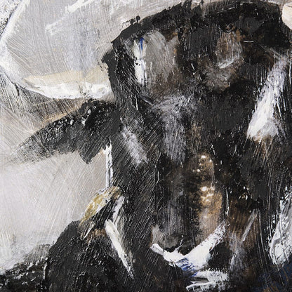 Mercana - Bull by Mercana Studio a Hand Embellished Textured Framed Canvas - 102579-FL view 7