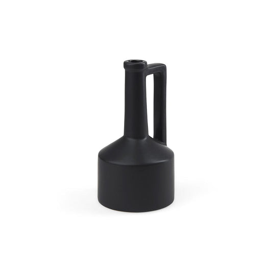 Mercana - Burton 10.8H Small Matte Black Ceramic Jug Vase - 69985 view 1
