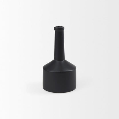 Mercana - Burton 10.8H Small Matte Black Ceramic Jug Vase - 69985 view 2