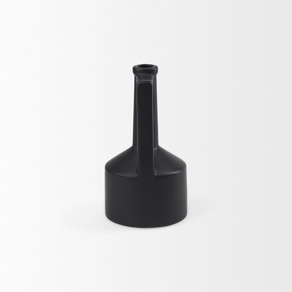 Mercana - Burton 10.8H Small Matte Black Ceramic Jug Vase - 69985 view 4