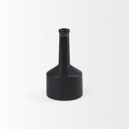 Mercana - Burton 10.8H Small Matte Black Ceramic Jug Vase - 69985 view 4