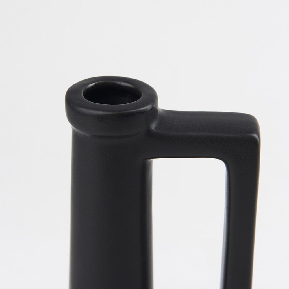 Mercana - Burton 10.8H Small Matte Black Ceramic Jug Vase - 69985 view 5