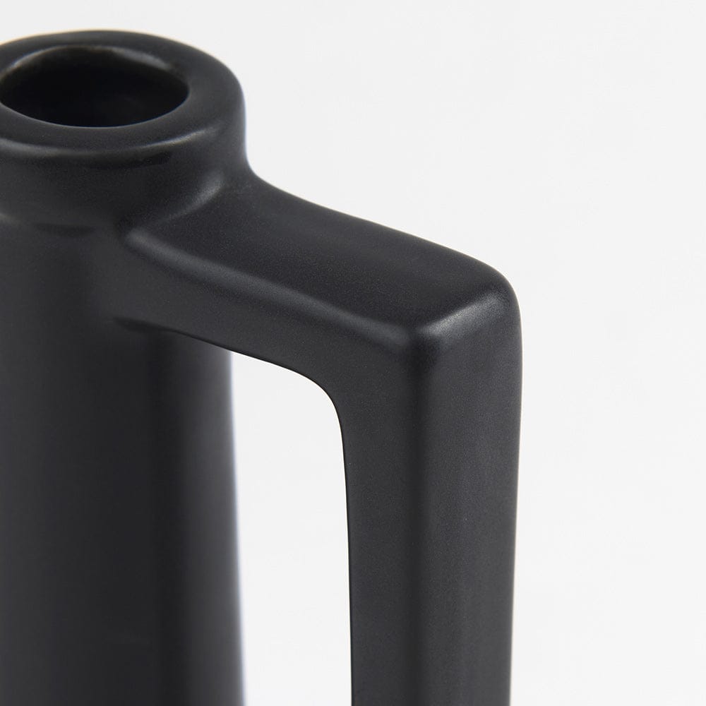 Mercana - Burton 10.8H Small Matte Black Ceramic Jug Vase - 69985 view 6