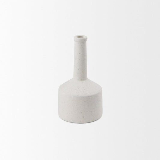 Mercana - Burton 10.8H Small White Ceramic Jug Vase - 69982 view 2