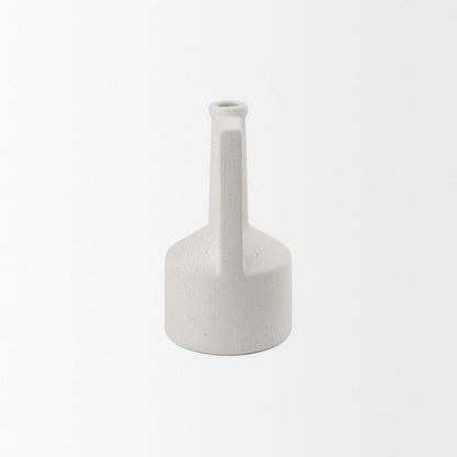 Mercana - Burton 10.8H Small White Ceramic Jug Vase - 69982 view 4
