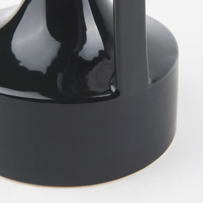Mercana - Burton 11.6H Medium Glossy and Matte Black Ceramic Jug Vase - 69980 view 9