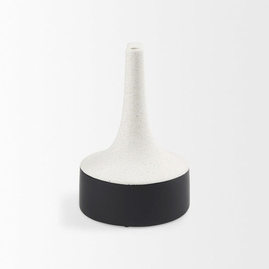 Mercana - Burton 11.6H Medium White and Black Ceramic Jug Vase - 69649 view 2