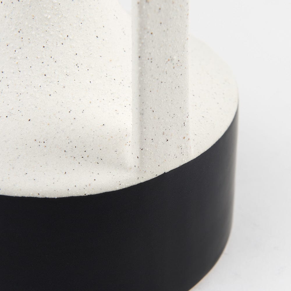Mercana - Burton 11.6H Medium White and Black Ceramic Jug Vase - 69649 view 7