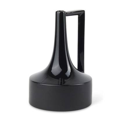 Mercana - Burton 13.1H Large Glossy and Matte Black Ceramic Jug Vase - 69981 view 1